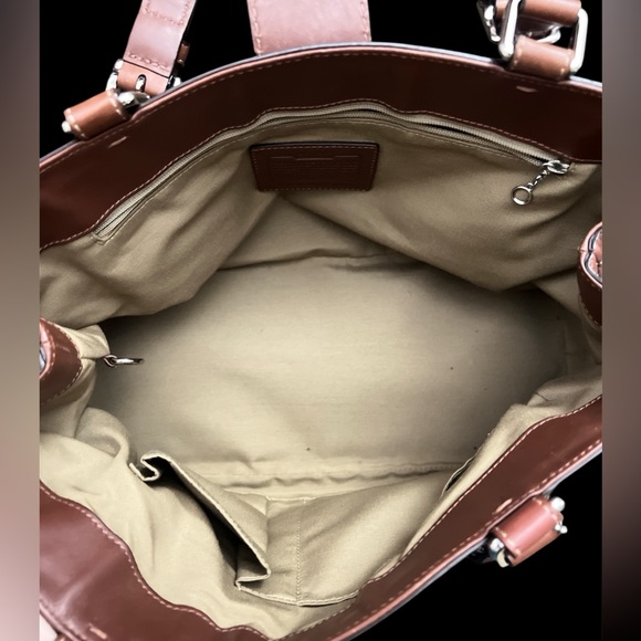 Coach Hamptons Leather Carryall Brown - Picture 5 of 6